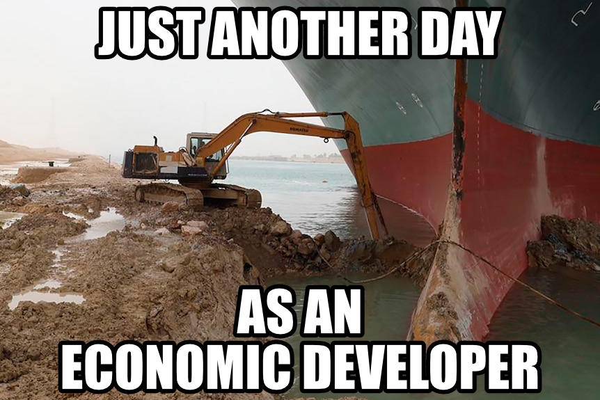 5️⃣ Economic Development is that Guy on the Tractor